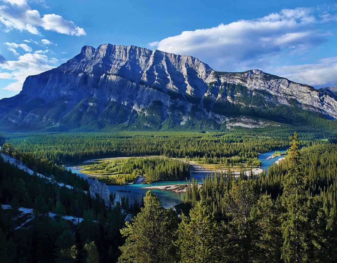 Banff National Park in Kanada, Mount Rundle, Bow River