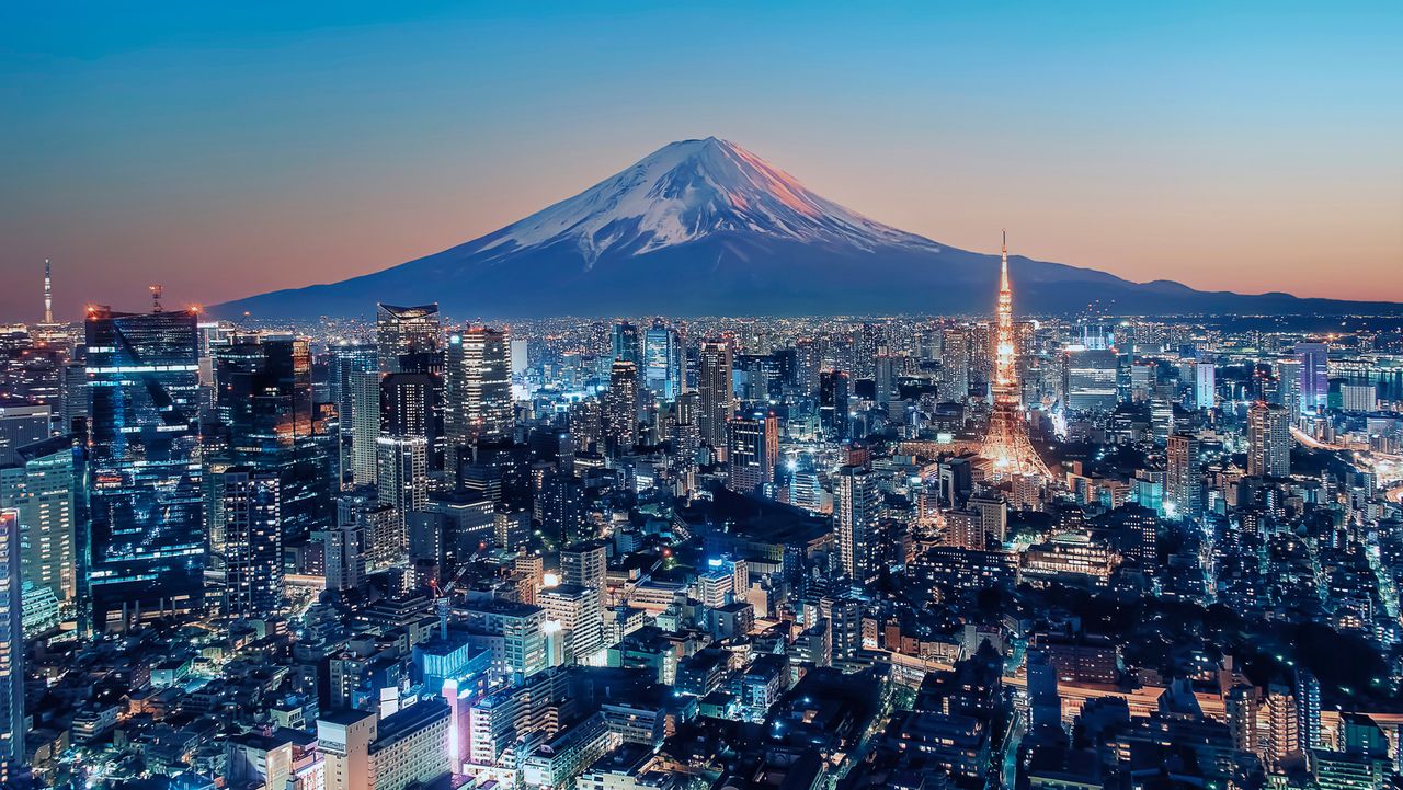 Tokio Skyline mit Fuji
