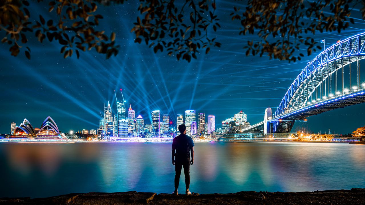 Vivid Sydney, beleuchtete Stadt Sydney