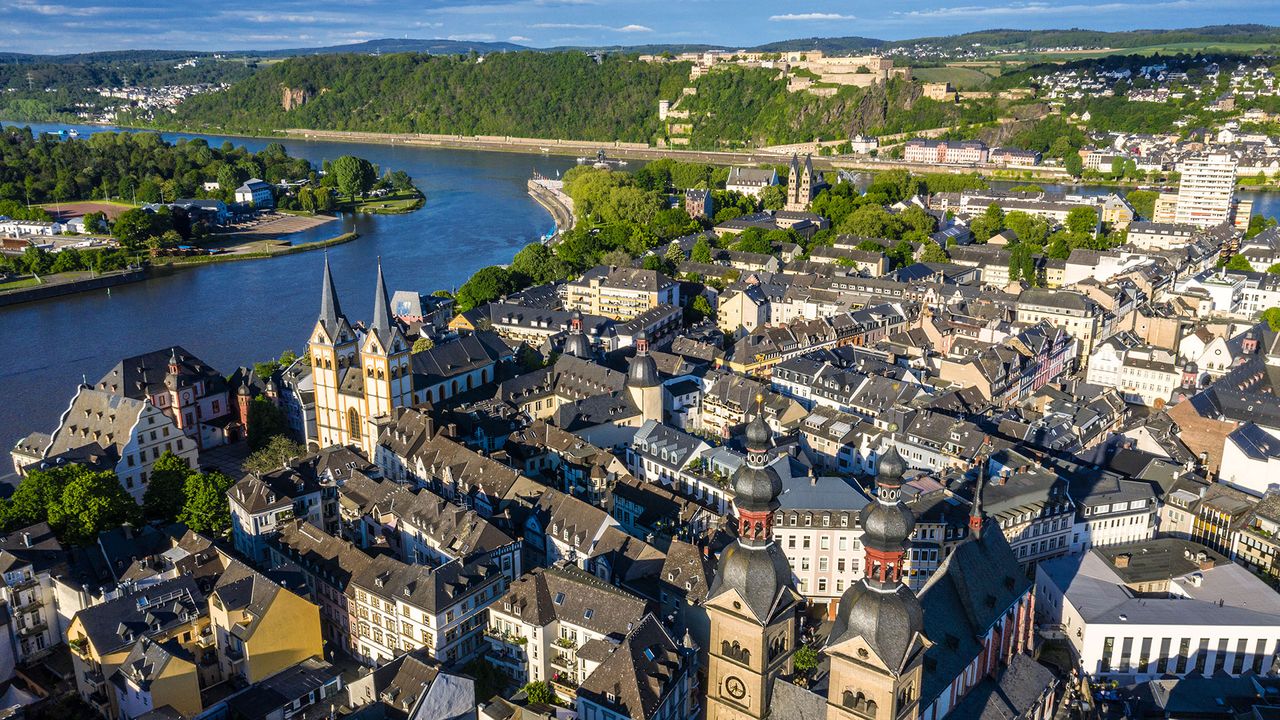 Ansicht Koblenz von oben