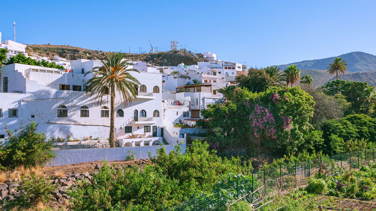 Das kanarische Dorf Agaete auf der Insel Gran Canaria