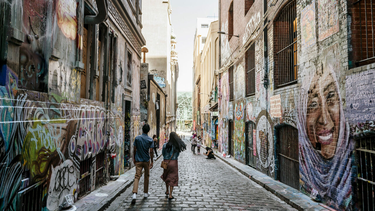 Street Art Kunst in den Straßen von Melbourne