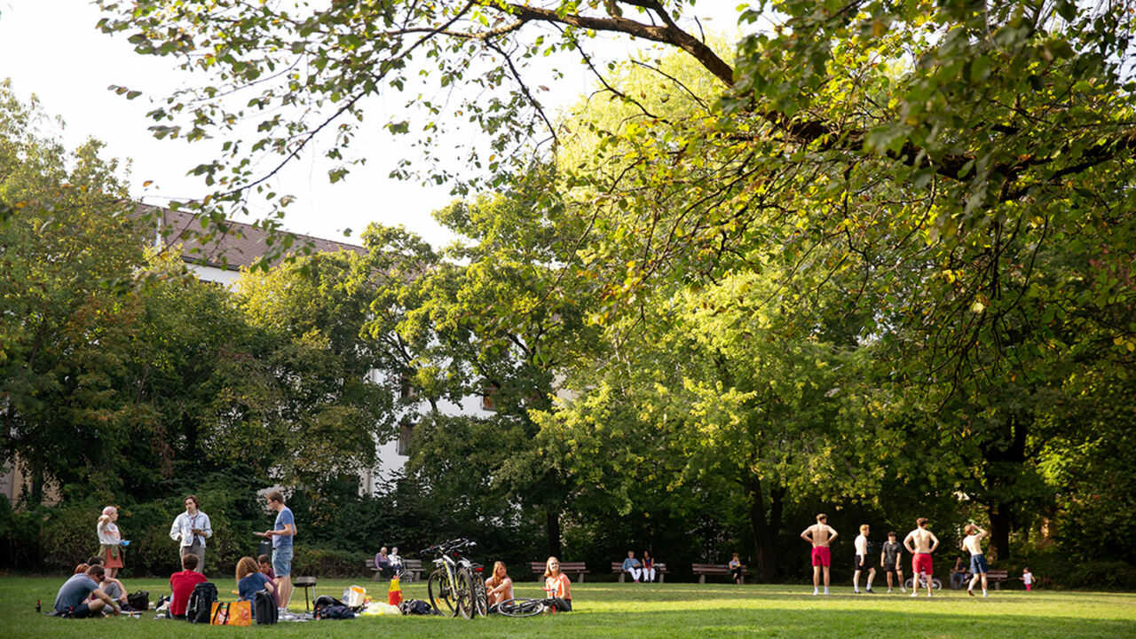 Westpark in Aachen im Sommer