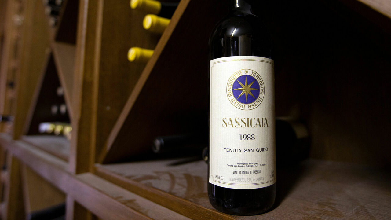 Sassicaia in der Flasche, teurer Rotwein