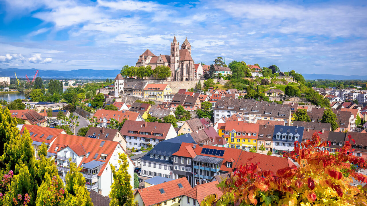 Breisach am Rhein von oben 