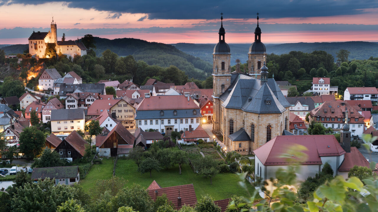 Blick auf Gößweinstein und die Basilika