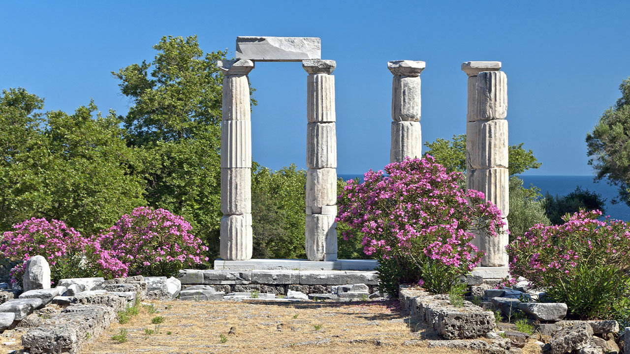 Antike Ruinen auf der griechischen Insel Samothraki