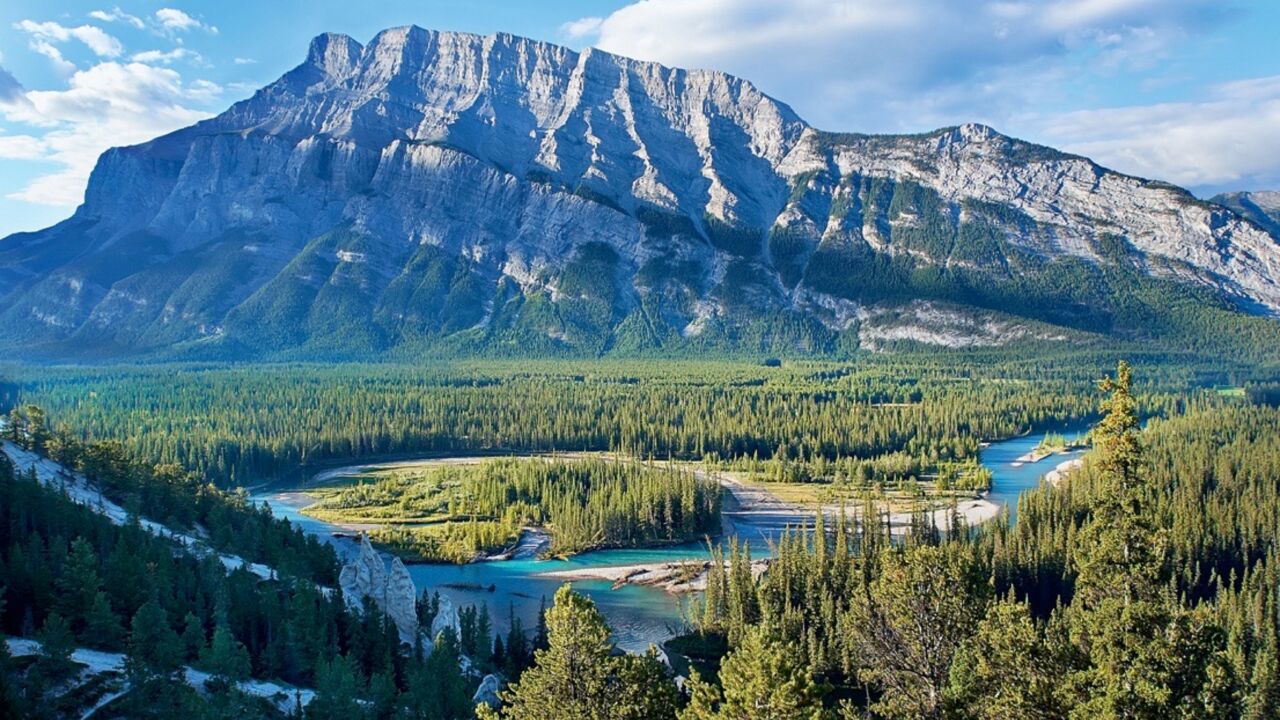 Banff National Park in Kanada, Mount Rundle, Bow River