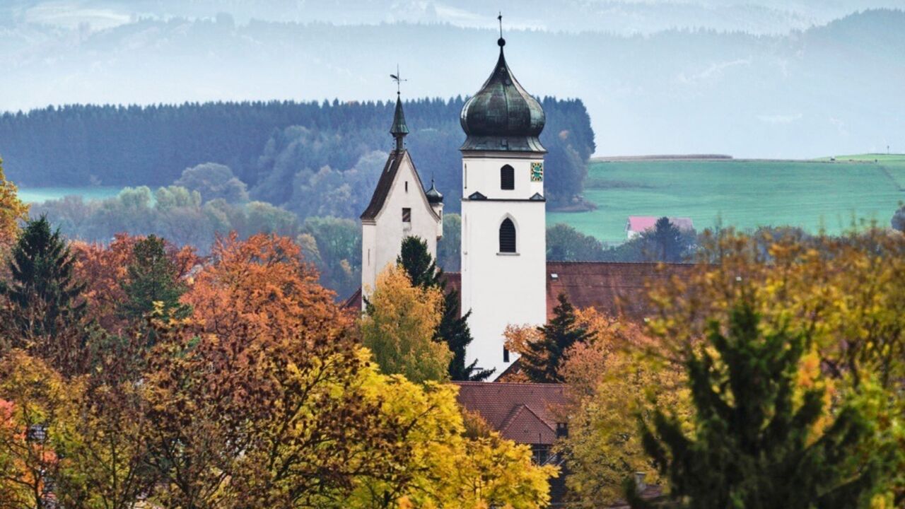 Die Kirche St. Martin und der Bockturm in Leutkirch