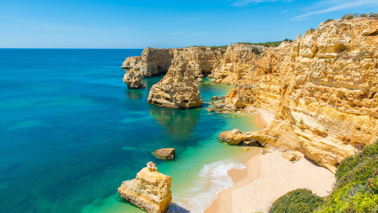 Praia do Marinha, Strand an der Algarve, Bucht