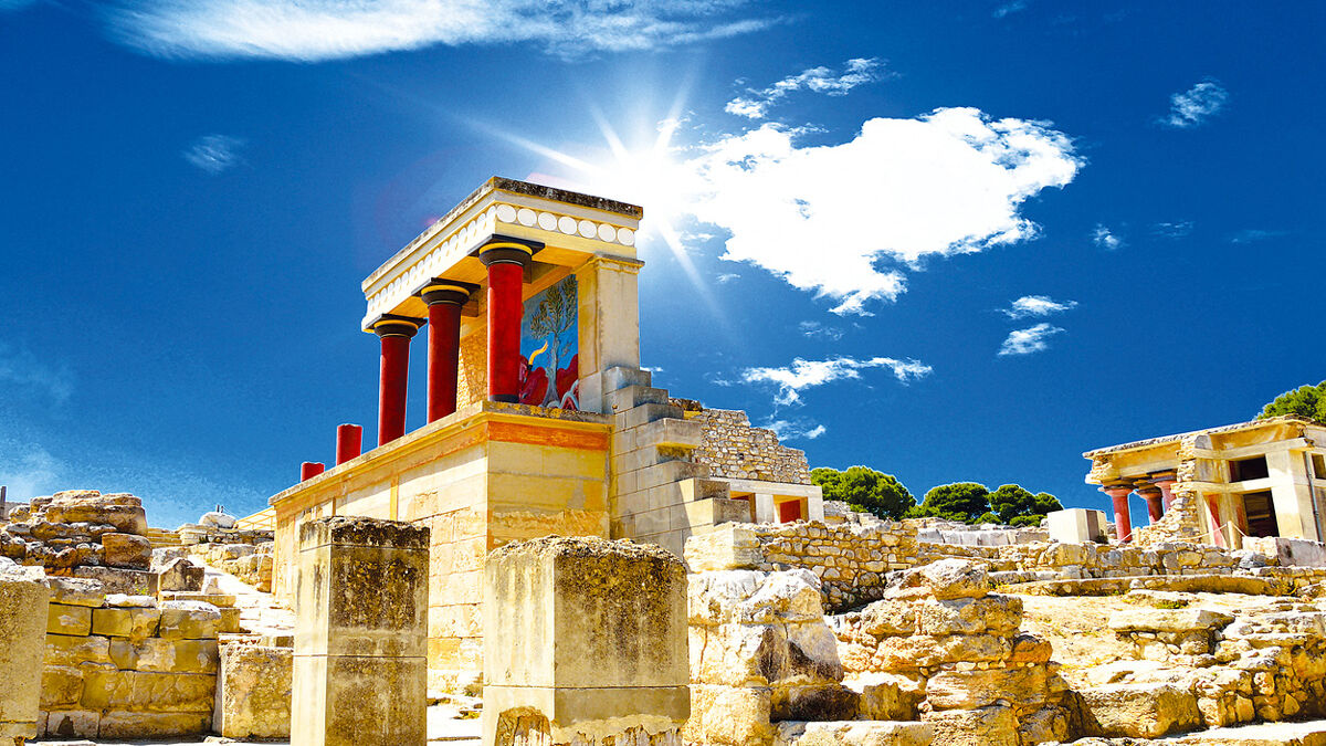 Ruinen des Palasts von Knossos auf Kreta