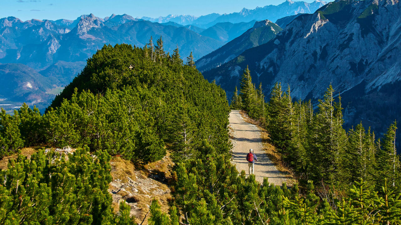 Wandernder auf dem Breitenberg in Pfronten