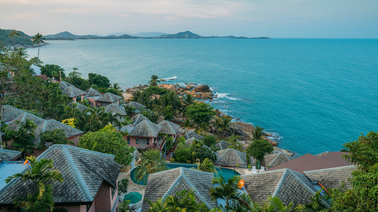 Koh Samui, Blick aufs Wasser, Insel in Thailand