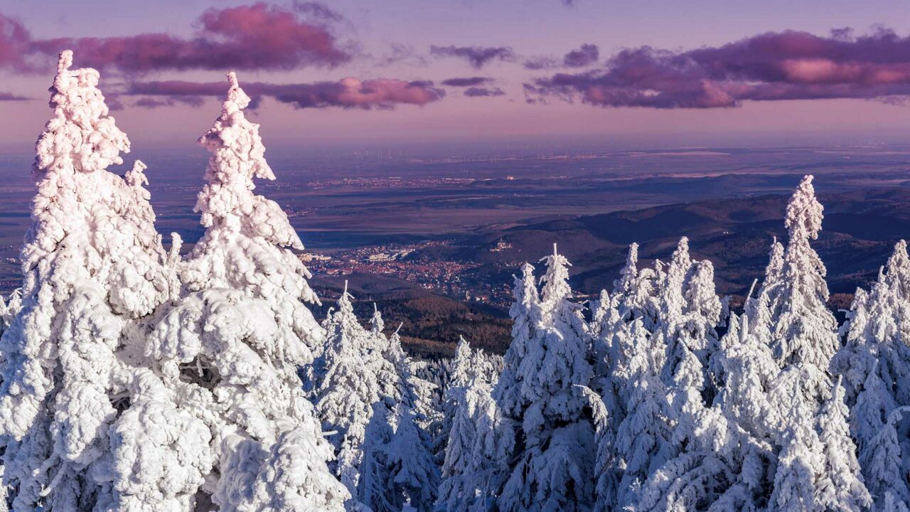 Winterurlaub im Harz, Blick vom Brocken