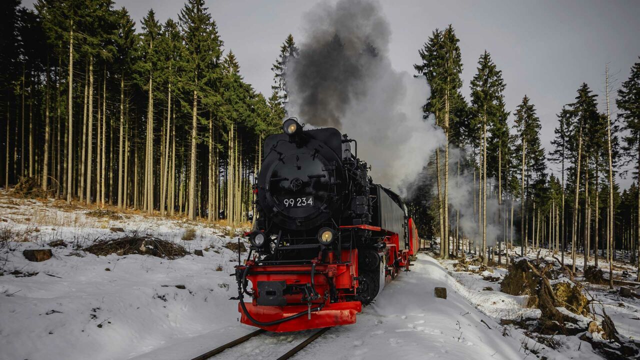 Harz, Brockenbahn im Winter