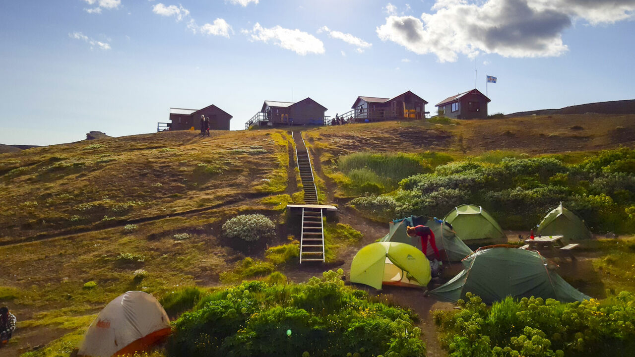 Campingplatz auf dem Laugavegur-Trail, Island