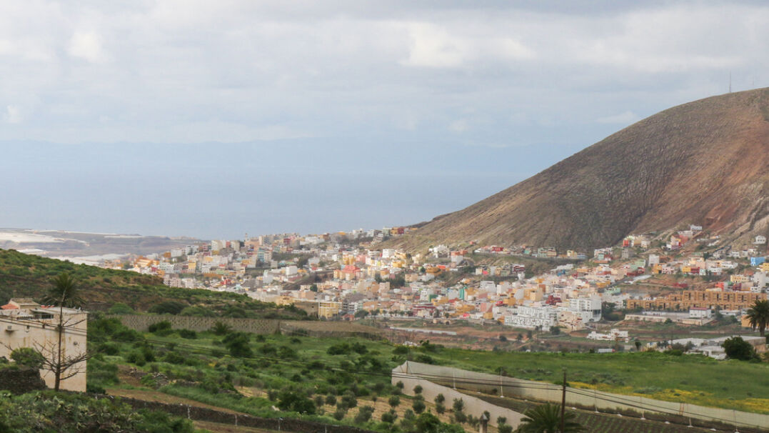Blick auf Gáldar im Norden Gran Canarias
