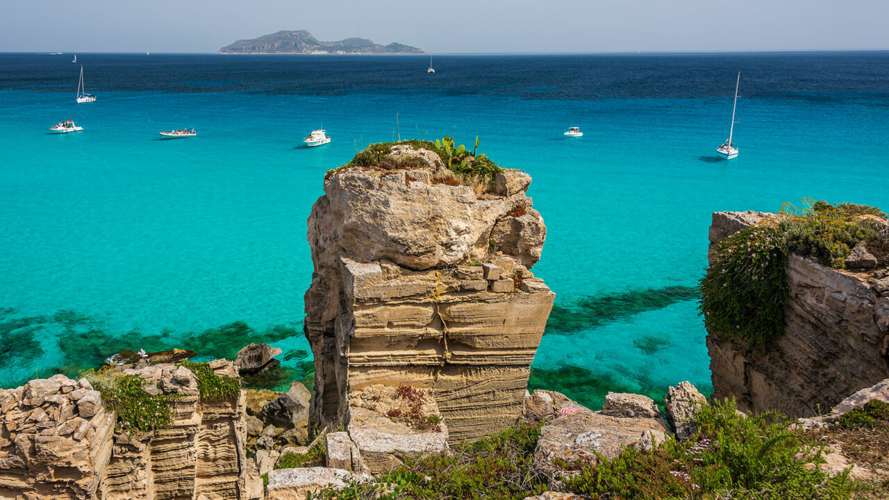 Italienische-insel Favignana, Cala Rossa