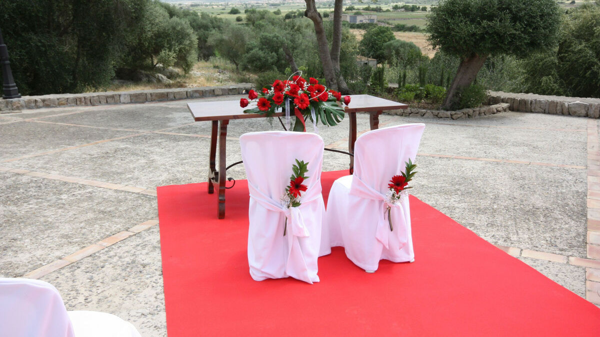 Hochzeits-Arrangement, Finca Son Capellet bei Petra, Mallorca