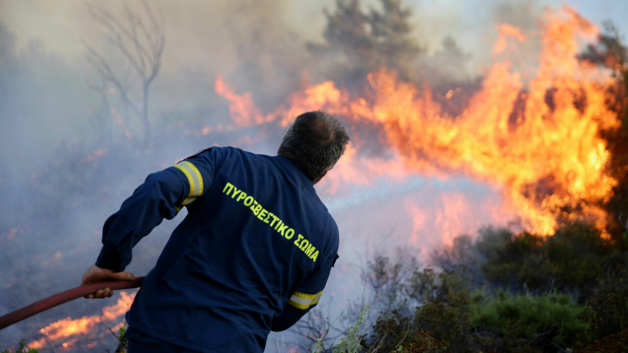 Feuerwehr auf Rhodos, Löschung der Waldbrände