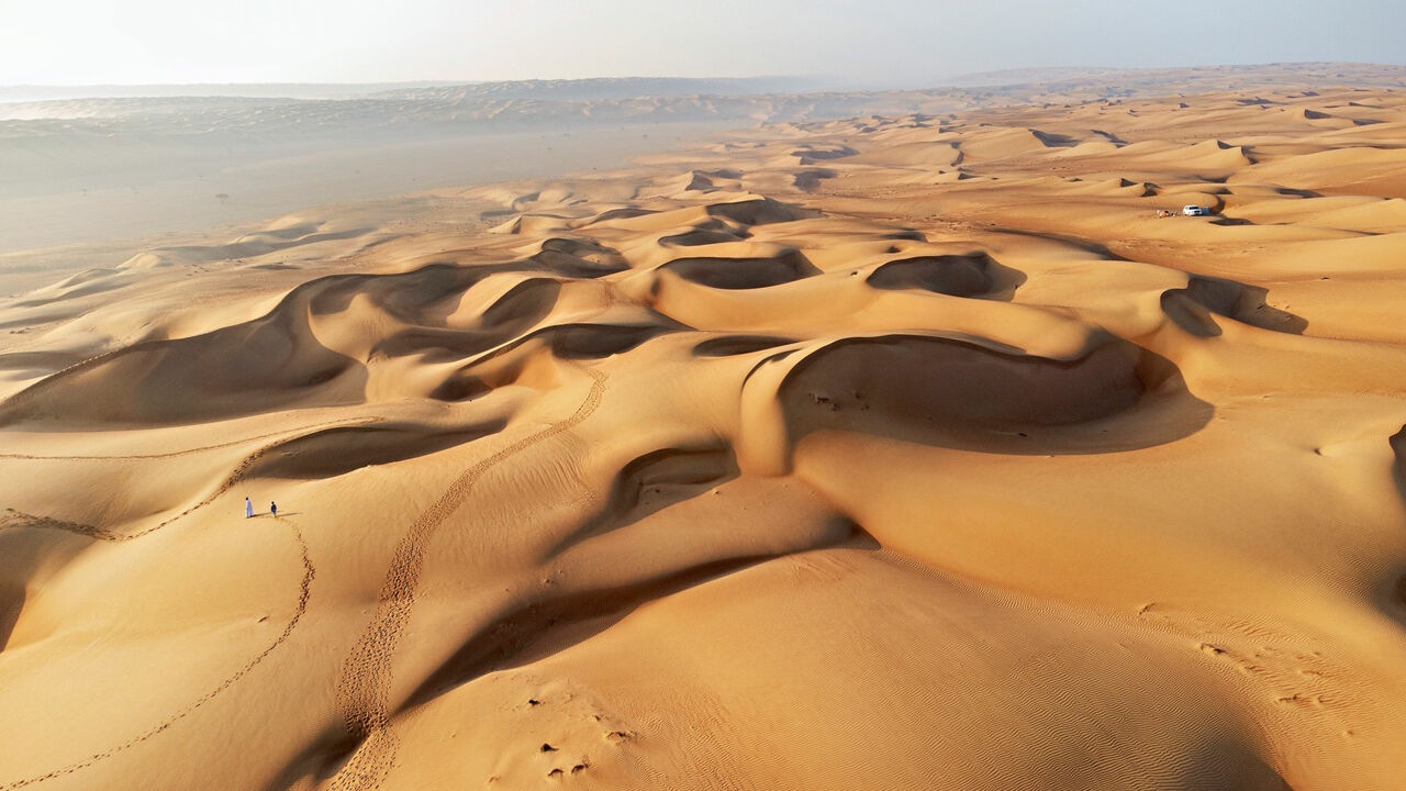Dünenlandschaft in der Sandwüste des Oman