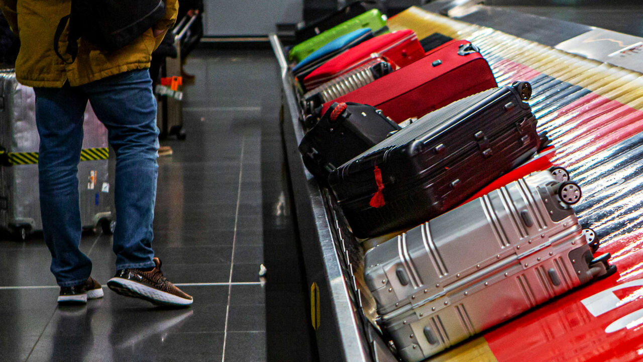 Gepäckband am Frankfurter Flughafen