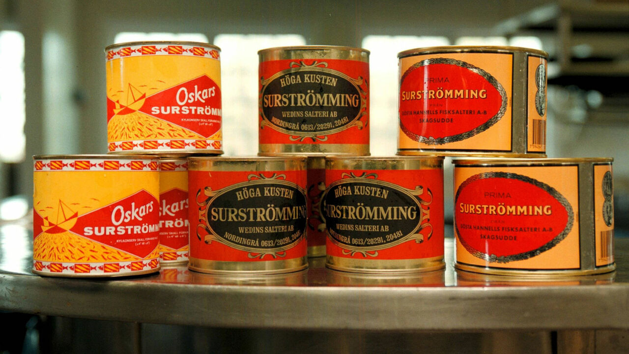 Surströmming, fermentierter Fisch in Konserven 