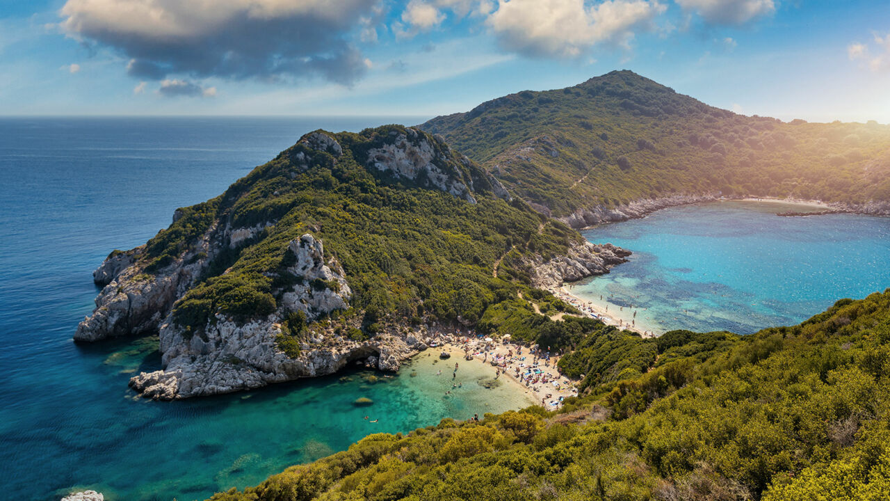 Zwillingsstrand von Porto Timoni auf Korfu