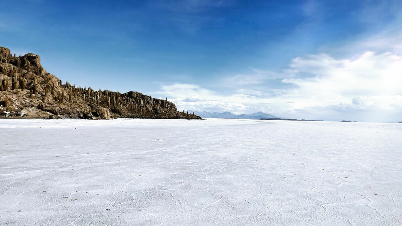 Vulkanische Insel Incahuasi, Bolivien