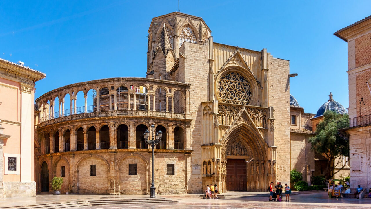 Blick auf die Kathedrale von Valencia