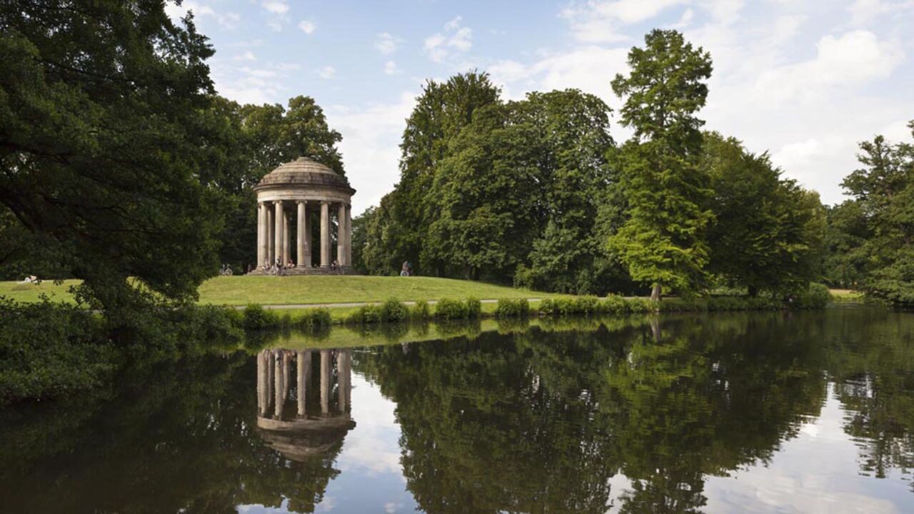 Blick auf Teichanlagen im Georgengarten Hannover