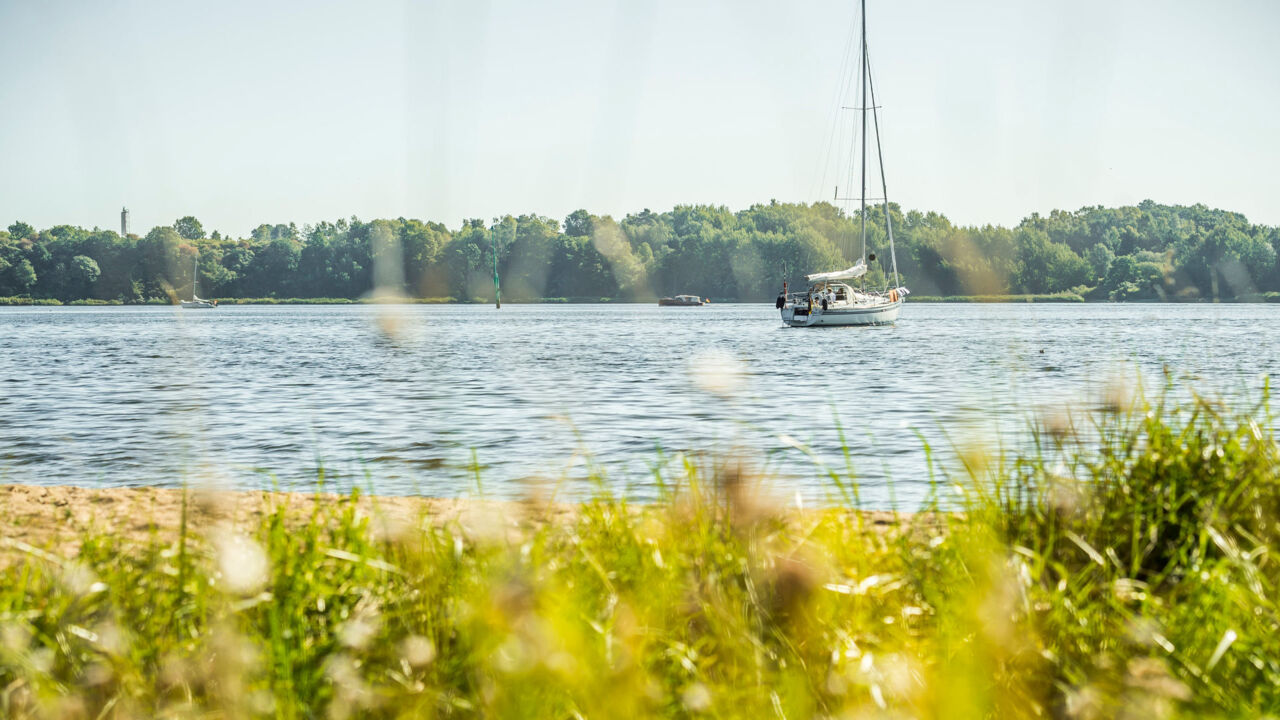 Ausblick auf die Trave vom Dummersdorfer Ufer