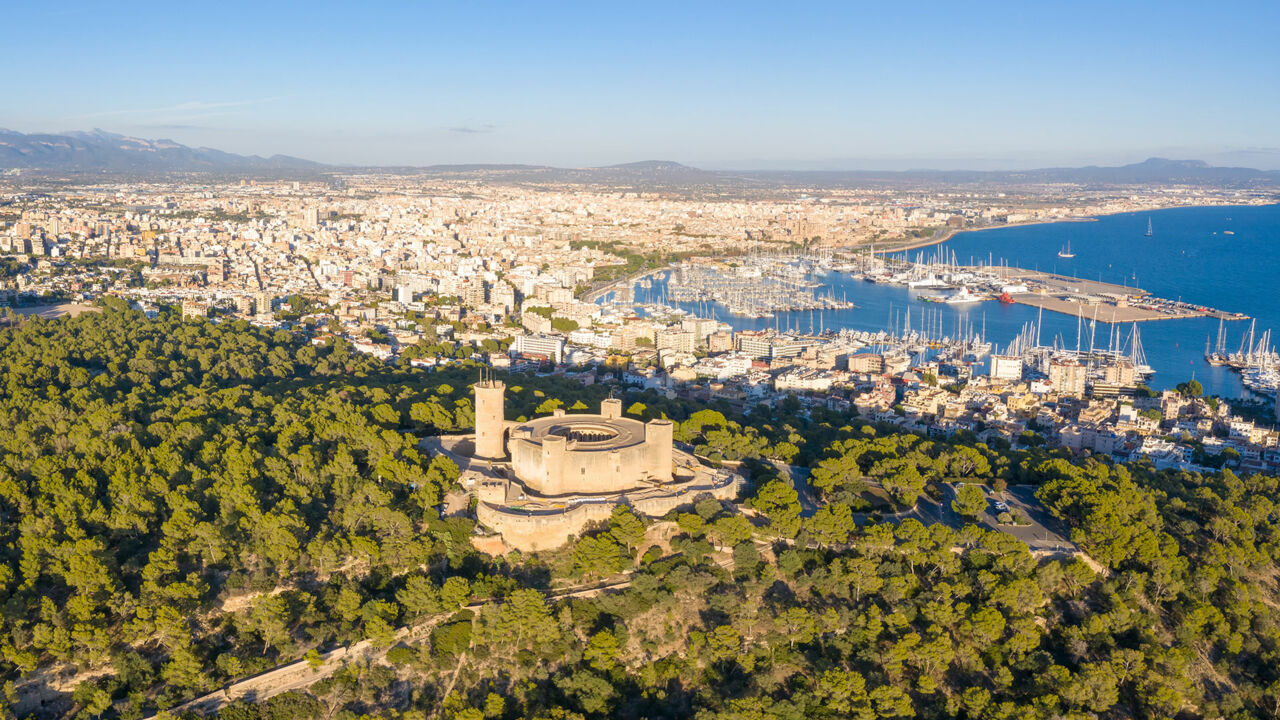 Castell de Bellver, Luftaufnahme 