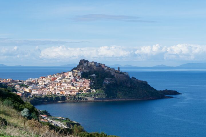 Blick auf Castelsardo Sardinien