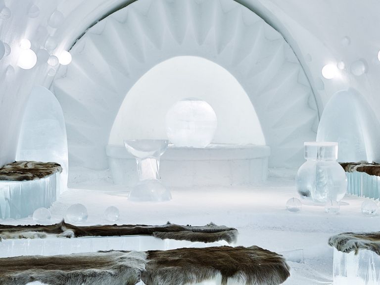 Ice church im Icehotel, Schweden
