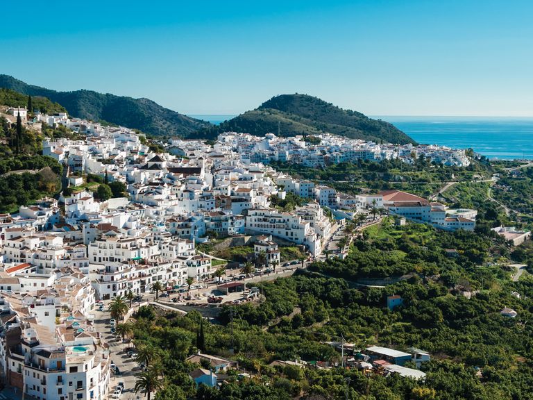 Blick auf Frigiliana, Costa del Sol