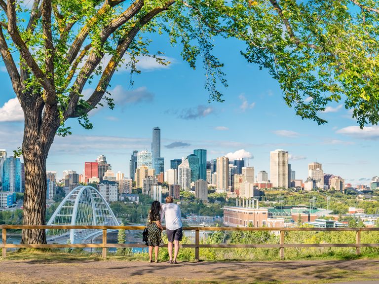 Skyline von Edmonton, Alberta in Kanada