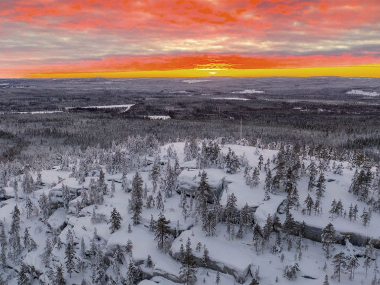 Lappland im Winter Schweden