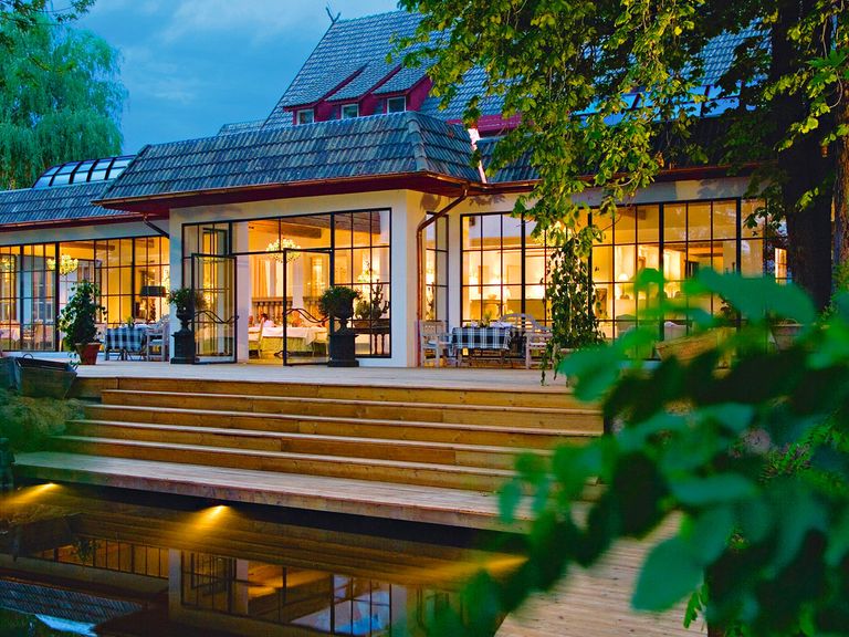 Kahnhafen des Hotels Bleiche Resort & Spa