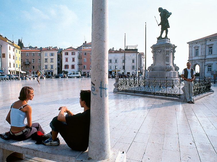 Tartini-Platz in Piran, Slowenien 