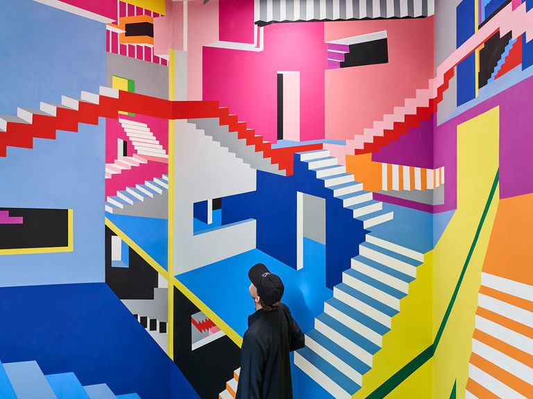 Bunte Illusionen und optische Täuschungen im WOW Museum in München WOW Museum, München