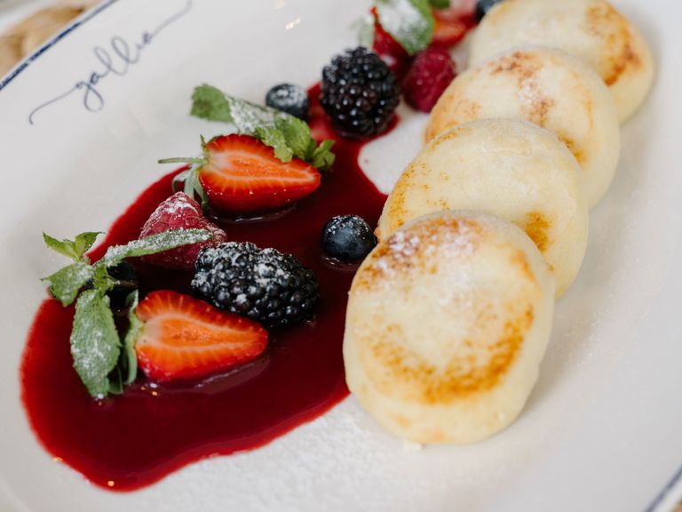 Cottage Cheese Pancakes im Restaurant Gallia