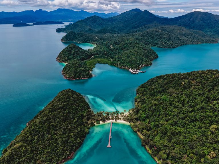 Luftaufnahme von Koh Chang und Nachbarinsel