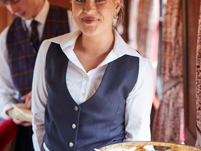 Bord-Team im Royal Scotsman