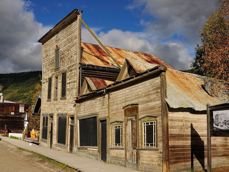 Historisches Haus in Dawson City, Yukon, Kanada