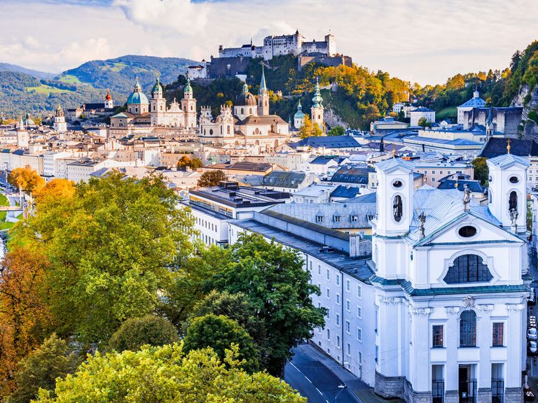 Ausblick auf Hohensalzburg in Salzburg Salzburg, Aussicht auf Hohensalzburg