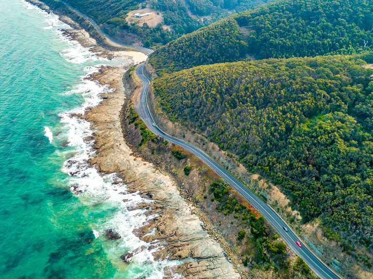 Great Ocean Road in Australien von oben