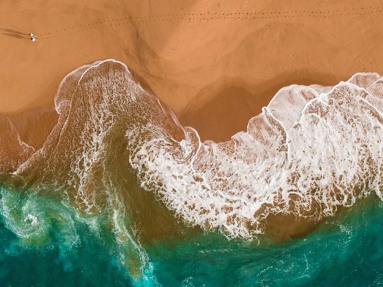 Hier zu sehen: der Lovers Beach in Los Cabos. Luftaufnahme vom Lovers Beach, Los Cabos