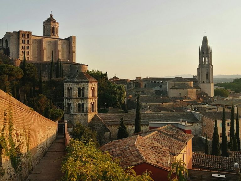 Blick auf Girona, Katalonien