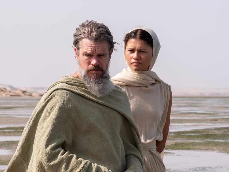 Odysseus (Matt Damon) und Athene (Zendaya) bei &bdquo;Die Odyssee&ldquo;
